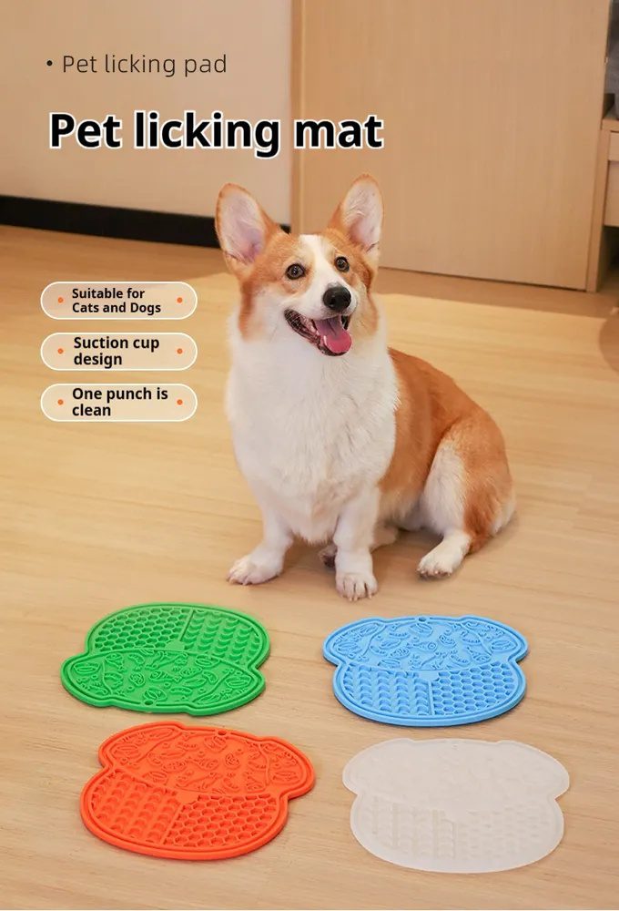 Lick mat with suction cups