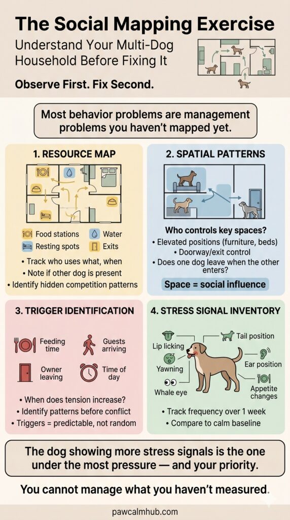 social mapping exercise in multiple dogs